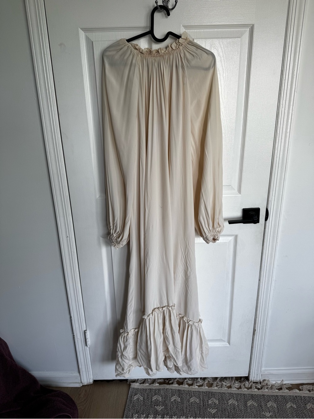 Zimmermann Cream Gathered Maxi Dress – Size 4